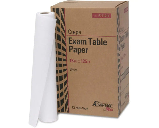 Cs/12 Smooth Exam Table Paper 18" X 225" White