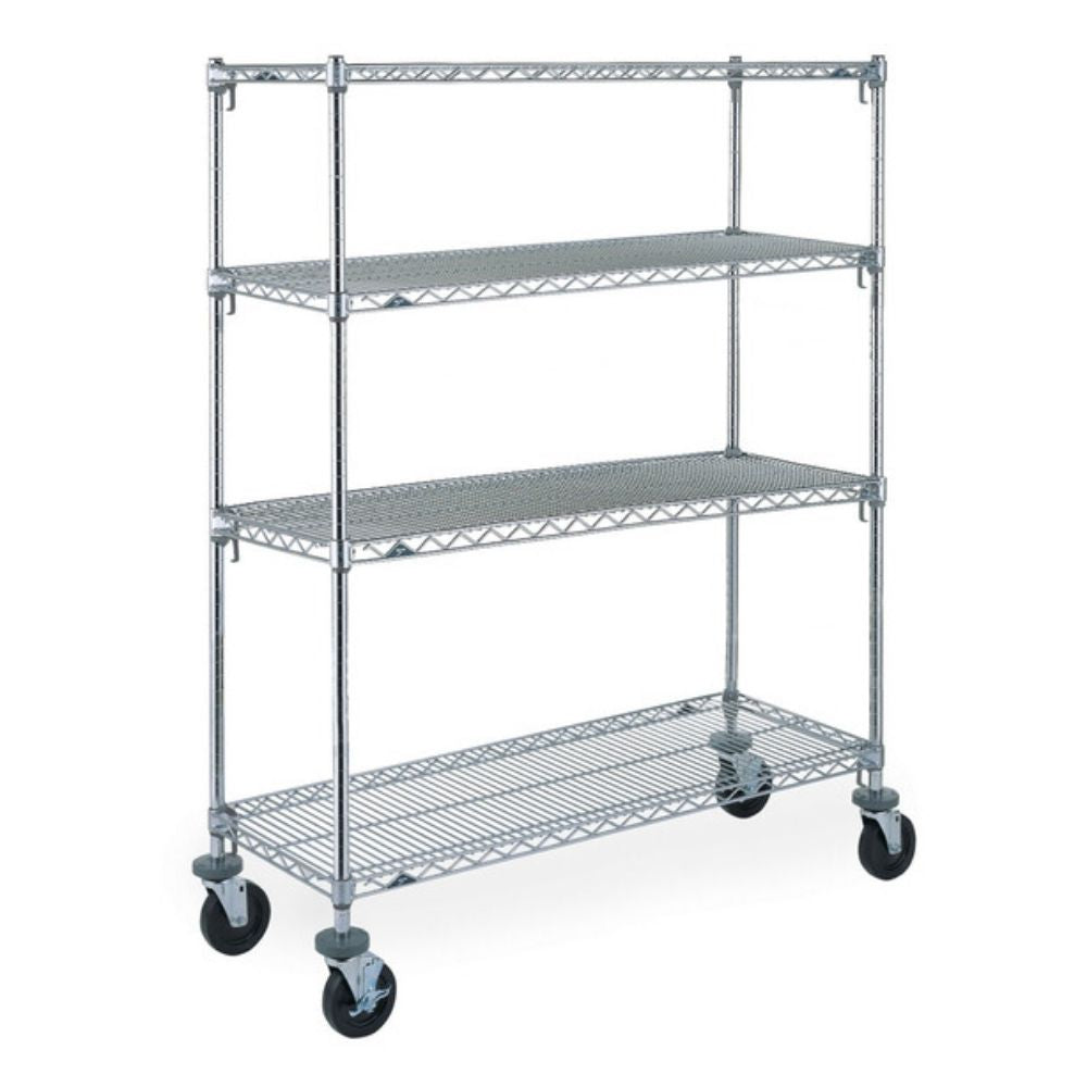 Metro® Super Adjustable Stem Caster Cart, 4 Shelves, 24" x 60"