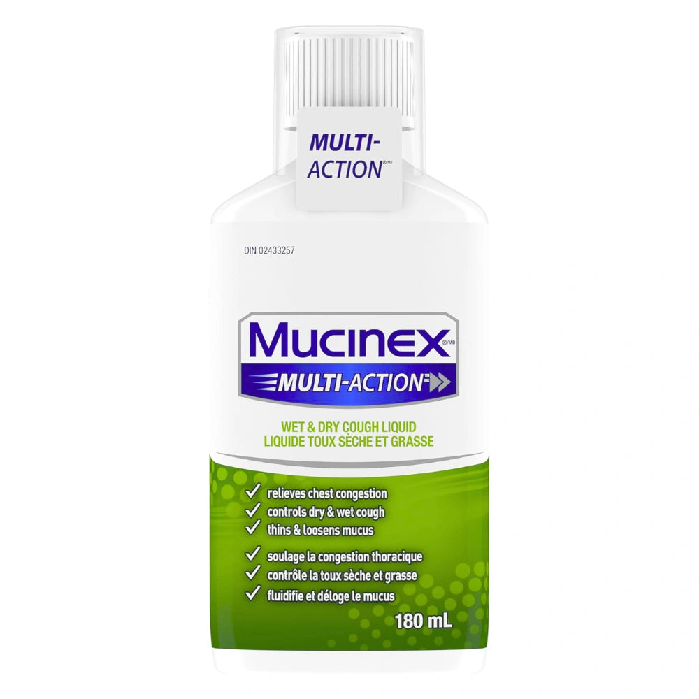 Mucinex Multi-Action Wet & Dry Cough 180mL (Per Each)