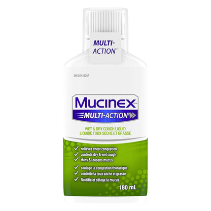 Mucinex Multi-Action Wet & Dry Cough 180mL (Per Each)