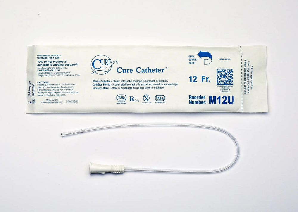 Bx/100  Intermittent Cath - Rubber - 12Fr - 16" Male