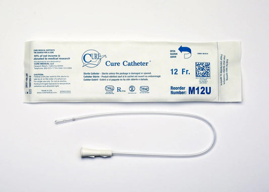 Bx/100  Intermittent Cath - Rubber - 12Fr - 16" Male