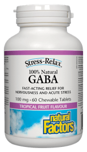 Natural Factors: 100% Natural GABA 100 mg, Tropical Fruit Flavour