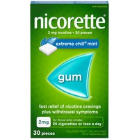 NICORETTE 2MG GUM EXTREME CHILL MINTNICORETTE 2MG GUM EXTREME CHILL MINT