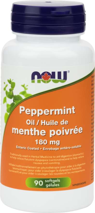 NOW: Peppermint Oil 180 mg Softgels