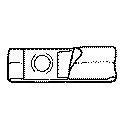 Ea/1 Flat Panel Regular Elastic 4In, Large, 2 1/4In Center Opening (Non-Returnable)