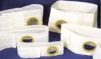 Bx/10 Nu-Flex 24Oz Drainable Pouch W/ Belt Tabs & Deep Convex Oval Adhesive Foam Pad Pre-Cut (3/4" X 1 1/2") W/ Nu-Comfort Barrier & Closure Clamp