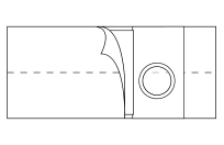 Ea/1 Flat Panel Regular 6In Belt, Xxl, 3 1/8In Center Opening