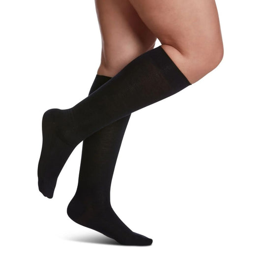 Sigvaris All-Season Merino Wool Women's Stockings, 15-20mmHg, Size A, Navy (Per Pair)