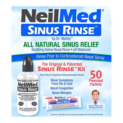 NeilMed® Sinus Rinse 1 Bottle + 50 Packets (Kit Complete)
