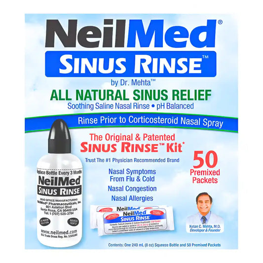 NeilMed® Sinus Rinse 1 Bottle + 50 Packets (Kit Complete)