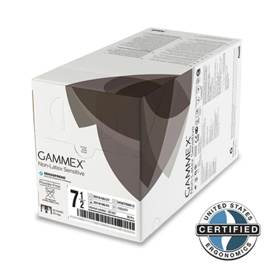 Ansell GAMMEX® Non-Latex Sensitive Surgical Gloves, Size 7.5 (Box 50 pairs)