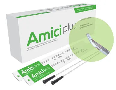 Bx/100 Amici Plus Tiemann Intermittent Catheters, Size 10Fr 16In