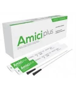 Amici Ultra Male Tiemann Intermittent Catheters, Size 1fr 16in - Box Of 100