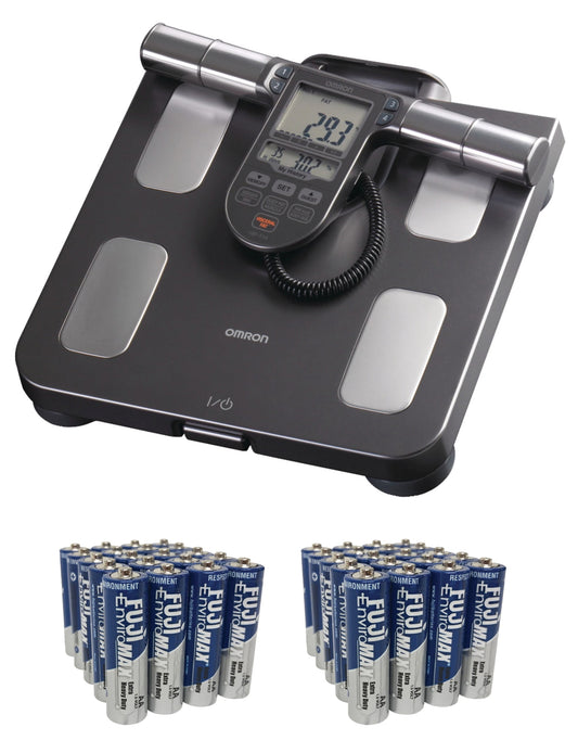 Omron HBF-514C Body Composition Monitor + Scale with 7 Fitness Indicators (90-day Memory) &amp; Fiji AA 40 PK