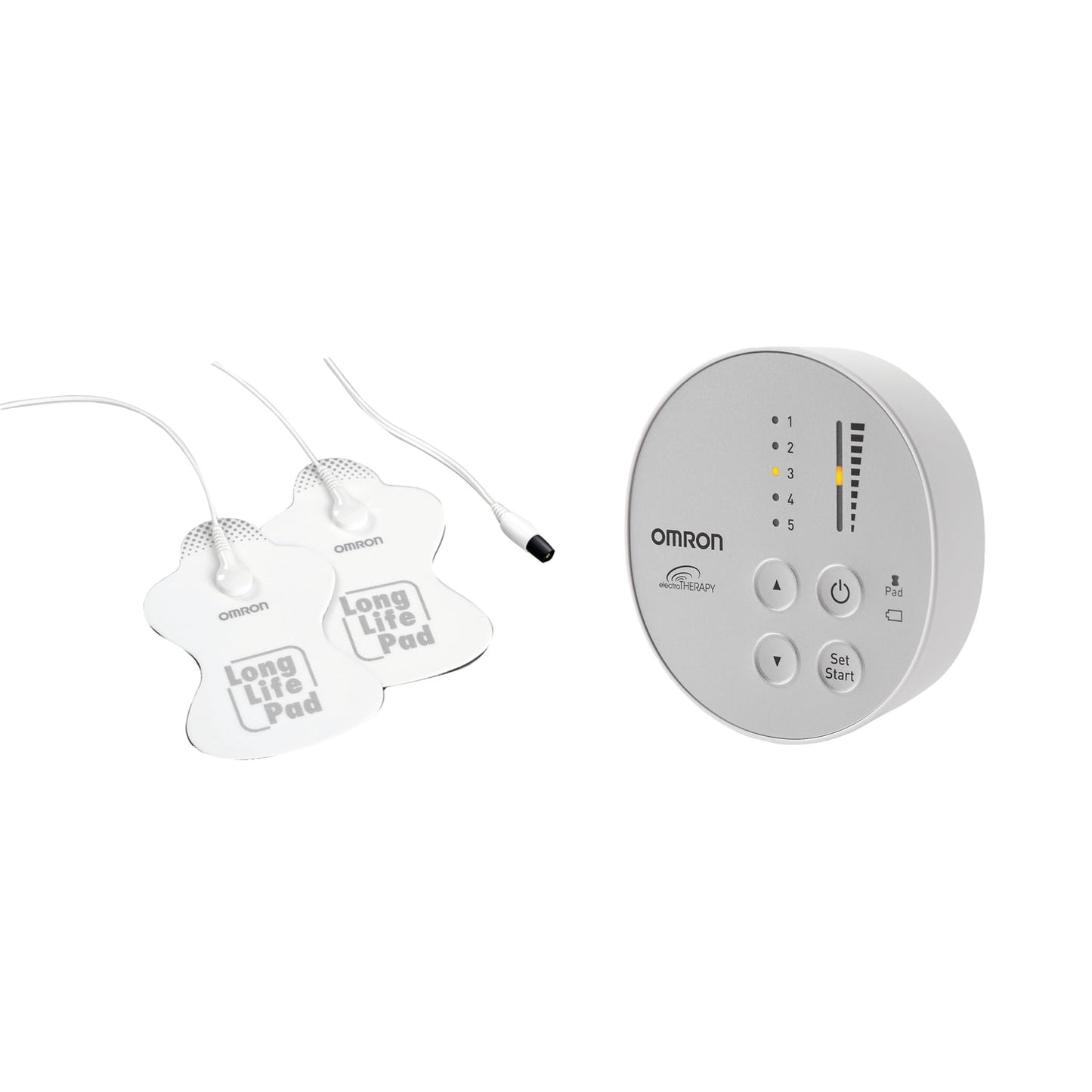 Omron PM400 Pocket Pain Pro Tens Unit &amp; PMLLPAD-L ElectroTHERAPY TENS Long-Life Pads