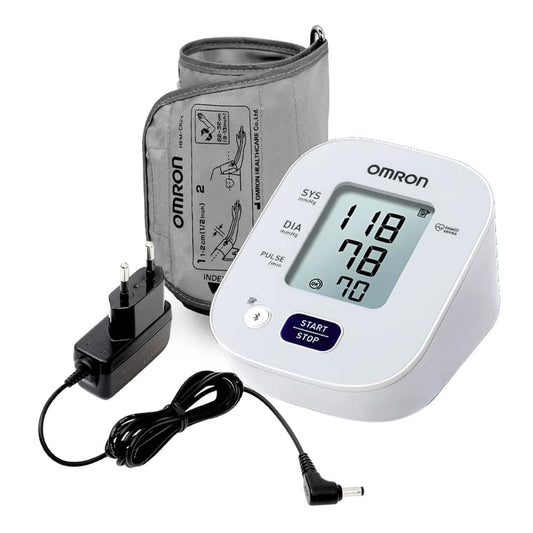 Omron HEM 7143T1A Digital Bluetooth Blood Pressure Monitor with Cuff Wrapping Guide &amp; Intellisense Technology For Most Accurate Measurement (Adapter Included)
