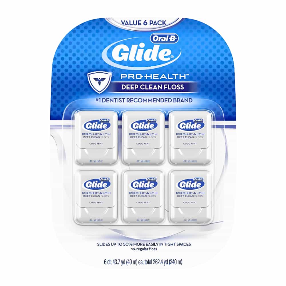 Oral-B Glide Pro-Health Deep Clean Floss, Mint (Pack of 6)