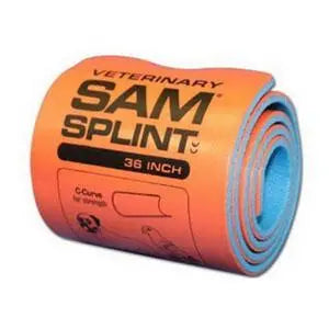 Sam Splint Roll. 4 1/2inx36in,Orange/Blue. Latex Free Reusable. - Ea/1