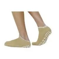 Patient Safety Footwear, Single Thread, Tan - Pk/2