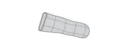 Bx/6 Polymem Silver Finger Cot Dressing, Size 1 (Ring Size 4 -8).