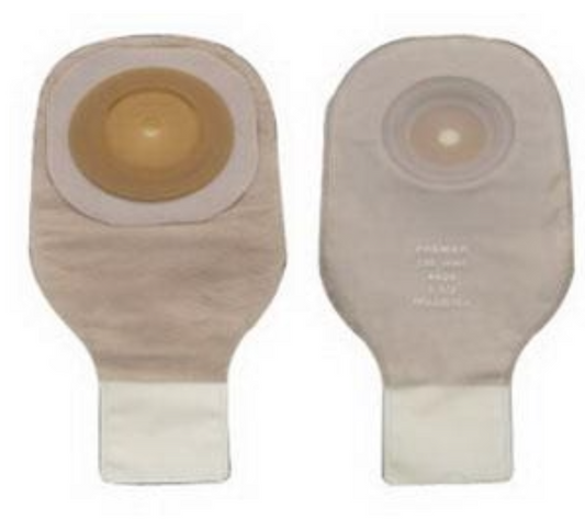 PREMIER ONE-PIECE CONVEX SKIN BARRIER 12" DRAINABLE POUCH CLAMP CLOSURE TRANSPARENT,CUT-TO-FIT 1" BX/5