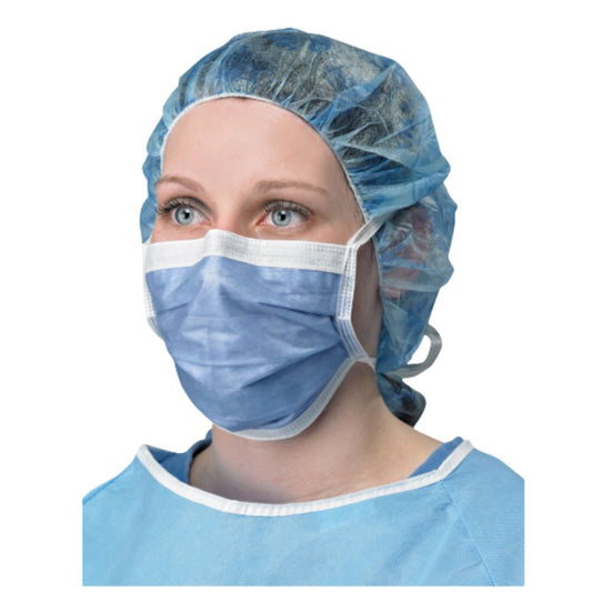 PRIMED® ASTM Level 3 Anti-Fog Foam Mask, Surgical Ties, Indigo (Case 300 pcs)