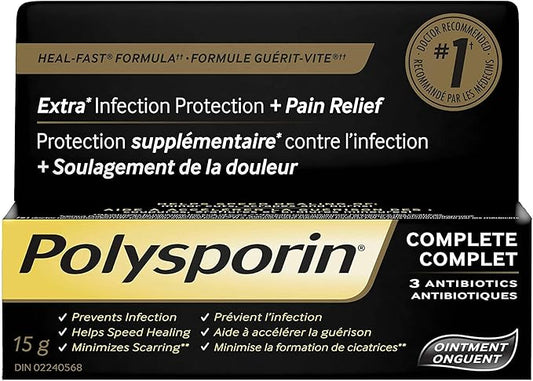 Polysporin Complete Extra Infection Protection + Pain Relief Ointment - 15g