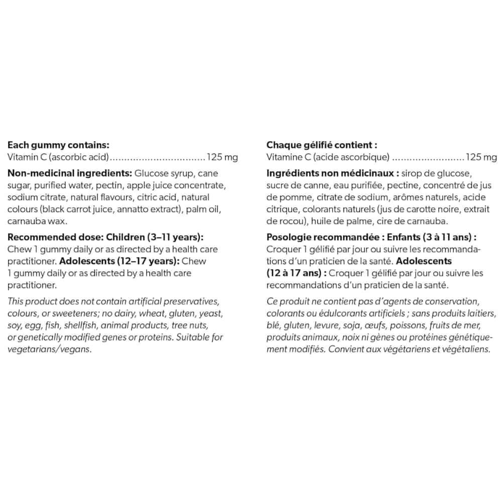 Preferred Nutrition chewable kids vitamin C 125 mg