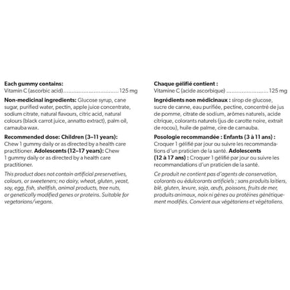 Preferred Nutrition chewable kids vitamin C 125 mg