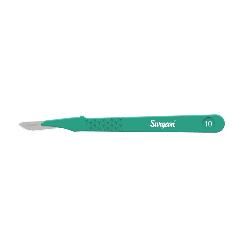 Jai Surgicals Premium Reinforced Scalpel w/Handle & Blade Guard, Disposable (Box 10 pcs)