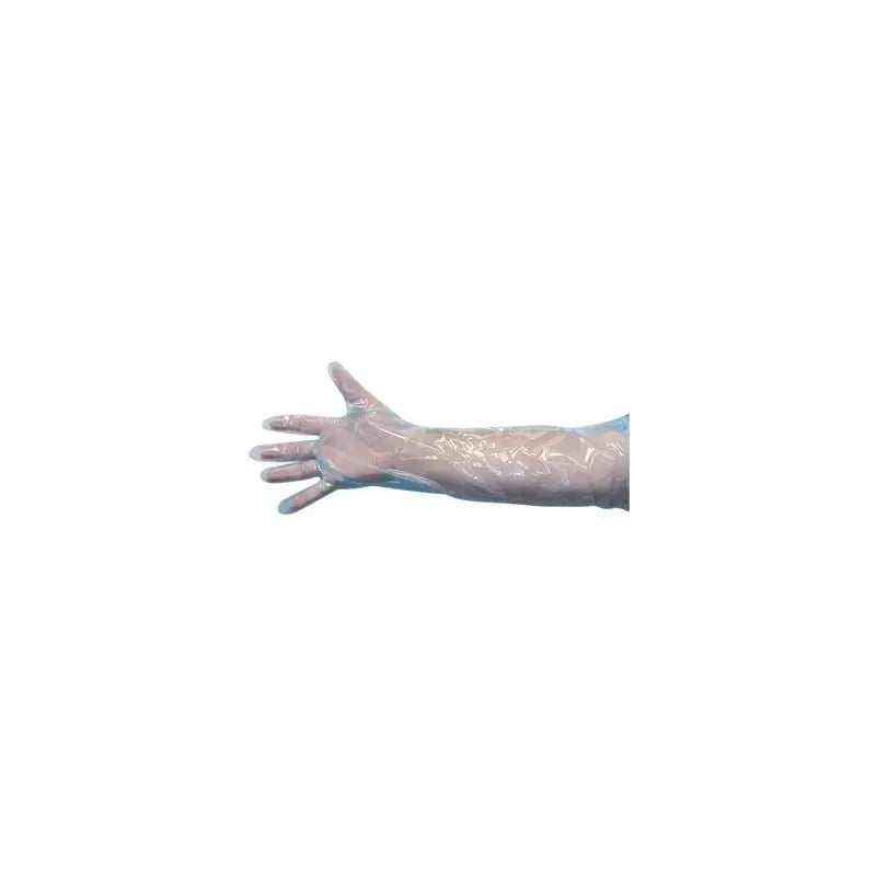 Cs/10 Poly Shoulder Length Vet Glove Blue