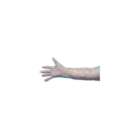 Cs/10 Poly Shoulder Length Vet Glove Blue