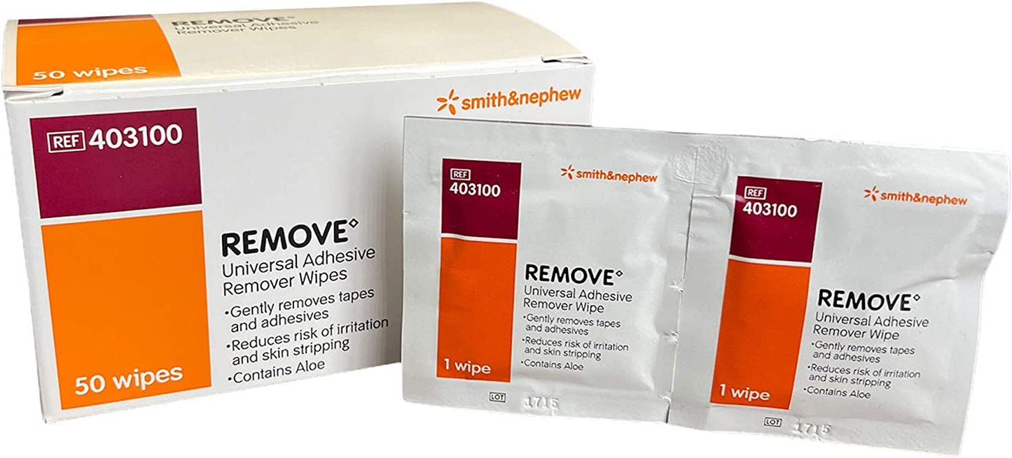 REMOVE ADHESIVE REMOVER WIPE (Box of 50 wipes)