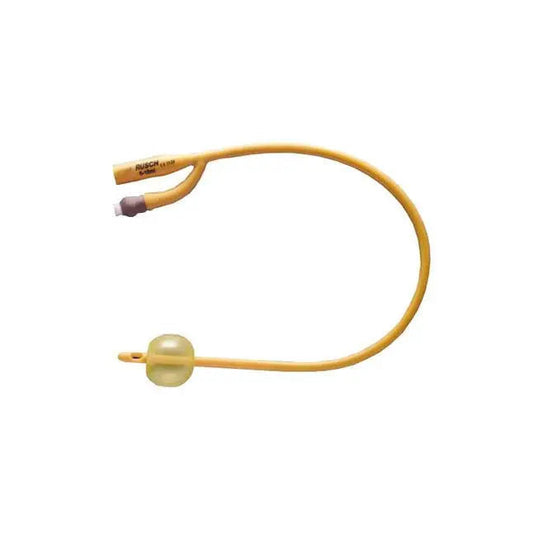 Bx/10 Gold 2-Way Pediatric Silicone Catheter, 8Fr, 3Cc