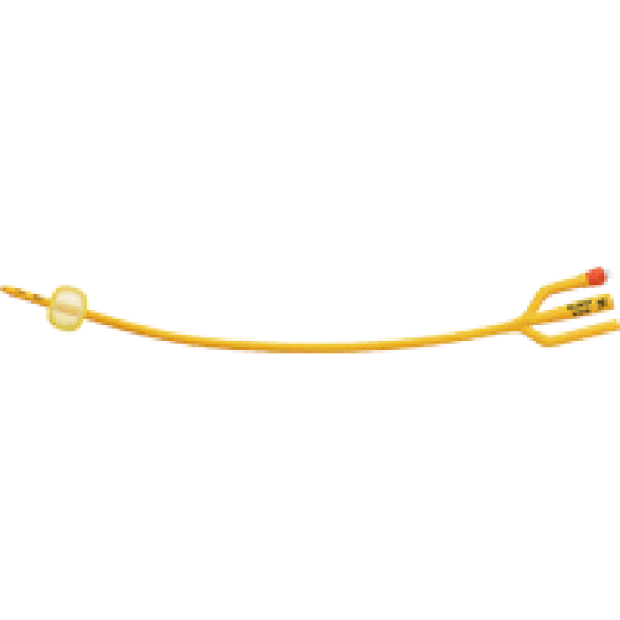 Bx/10 Gold Silicone Coated 3-Way Foley Catheter, 18Fr 16In, 5Cc Sterile And Latex
