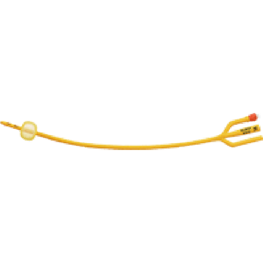 Bx/10 Gold Silicone Coated 3-Way Foley Catheter, 20Fr 16In, 5Cc Sterile And Latex