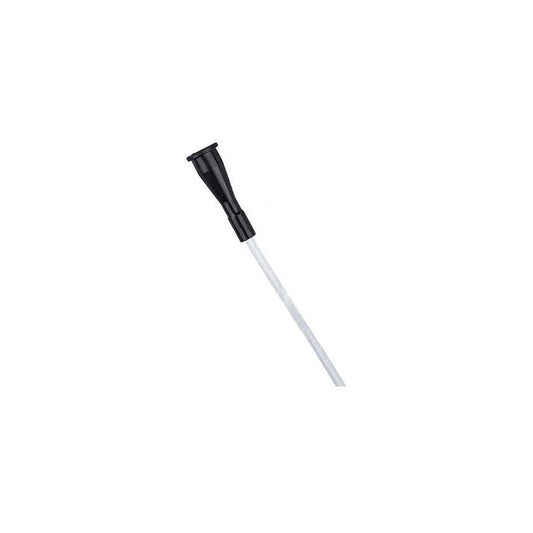 Bx/100 Rusch Intermittent Female Catheter 10Fr 7.2"L 2-Staggered Eyes Straight Tip Funnel End Pvc Sterile Disposable Black Latex-Free