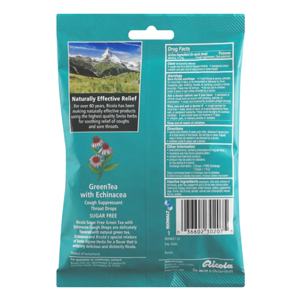 Ricola Green Tea Echinacea lozenges 19 count