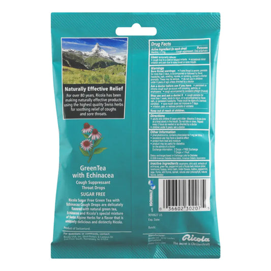 Ricola Green Tea Echinacea lozenges 19 count