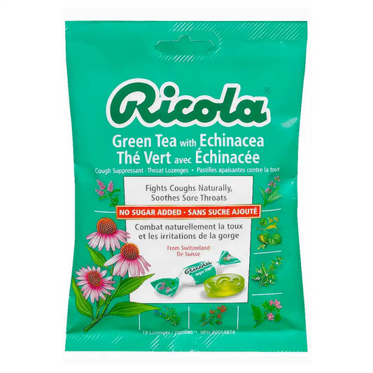 Ricola Green Tea With Echinacea Throat Lozenges (Bag 19)