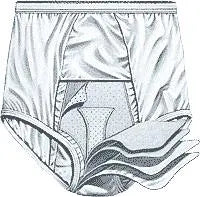 Healthdri Mens Heavy Briefs, Size Medium (34"-36") Washable Latex-Free - Ea/1