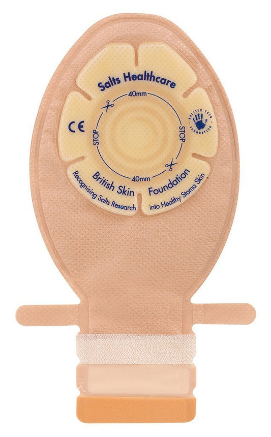 Confidence Comfort Neonatal W/ Flexifit 1-Pc Transparent Drainable Pouch  Cut-To-Fit 8-40mm W/ Starter Hole - Box Of 30