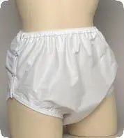 Sani-Pant Moisture-Proof Reusable Snap-On Cover-Ups White Lg (38-44") Unisex Plastic-Coated Nylon - Ea/1