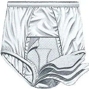 Salk Company Healthdri ,Men"S Moderate Reusable Cotton Briefs Medium,34" To 36" Waist,Washable,Latex-Free - Ea/1