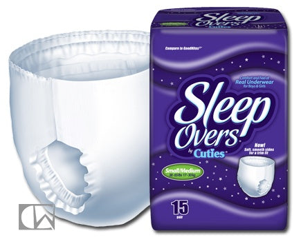 Sleep Overs, Day & Night Absorbency Pull Ups, Small/Medium (38-65lbs), 60/Case