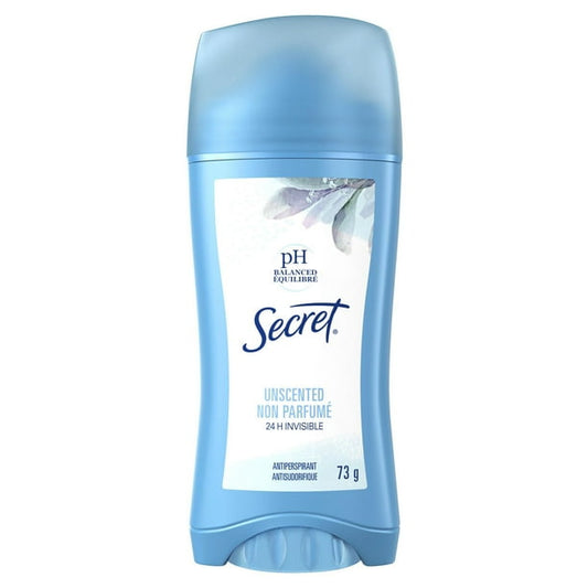 SECRET INVISIBLE DEODORANT STICK UNSCENTED 73GSECRET INVISIBLE DEODORANT STICK UNSCENTED 73G