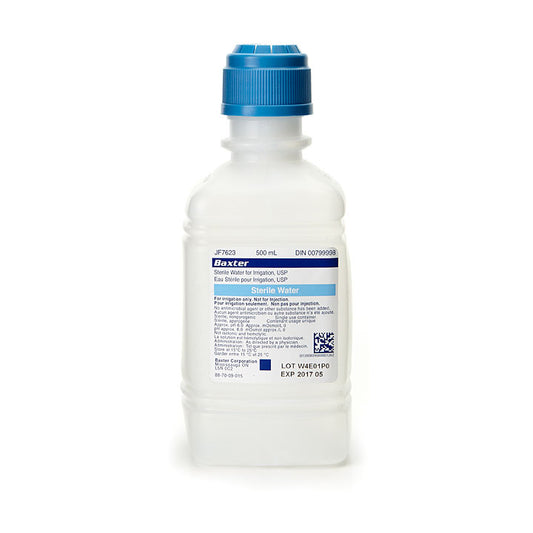 Baxter Sterile Water 500ml Bottle (REF# JF7623)