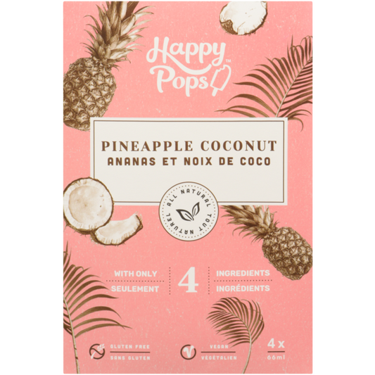 Happy Pops Pineapple Coconut 4/PK