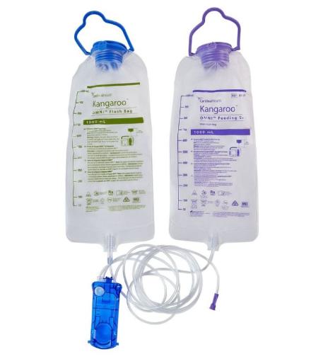 ENFit* Kangaroo OMNI Feeding Set with Flush Bag 1000mL (REF# B10FF) *S/O